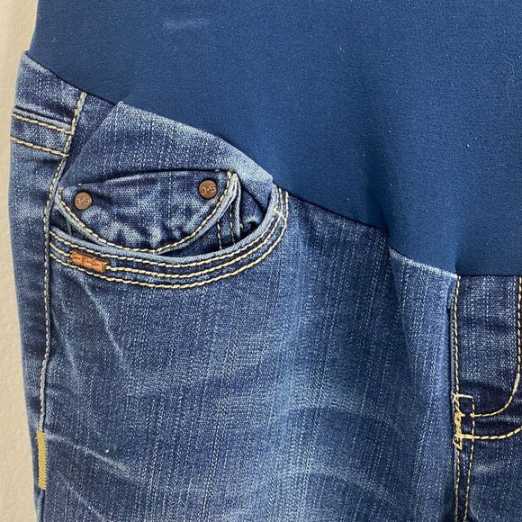 Jet Set Motherhood Maternity Jeans Small Full Belly Panel Pullon Flared Low Rise - Picture 3 of 16